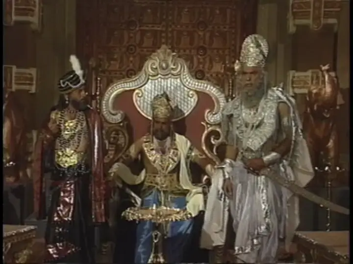 Bhishma tries to change Dhritrashtra's mind, while Shakuni insults him